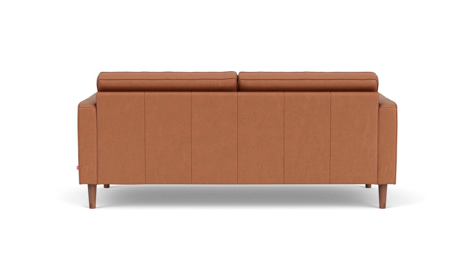 Reverie Apartment Sofa - Donna Cognac Leather - Walnut legs  Image - 3