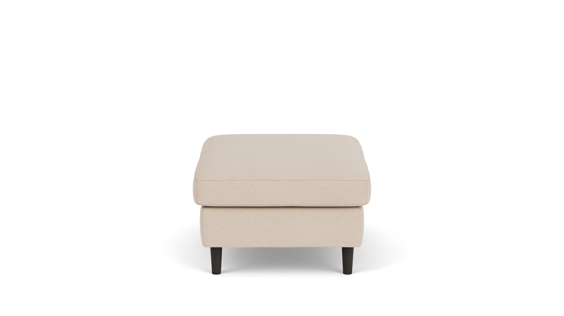 Oskar Storage Ottoman - Panama Natural - Black Legs  Image - 2