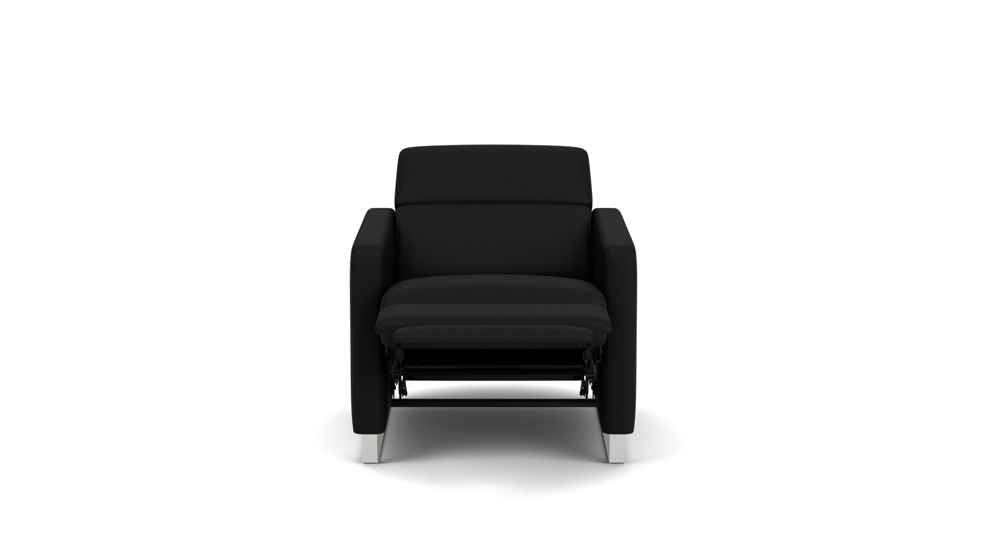 Lawrence Reclining Chair - Rein Basalt - Nickel Base  Image - 5