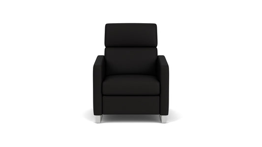 Lawrence Reclining Chair - Rein Basalt - Nickel Base  Image - 1