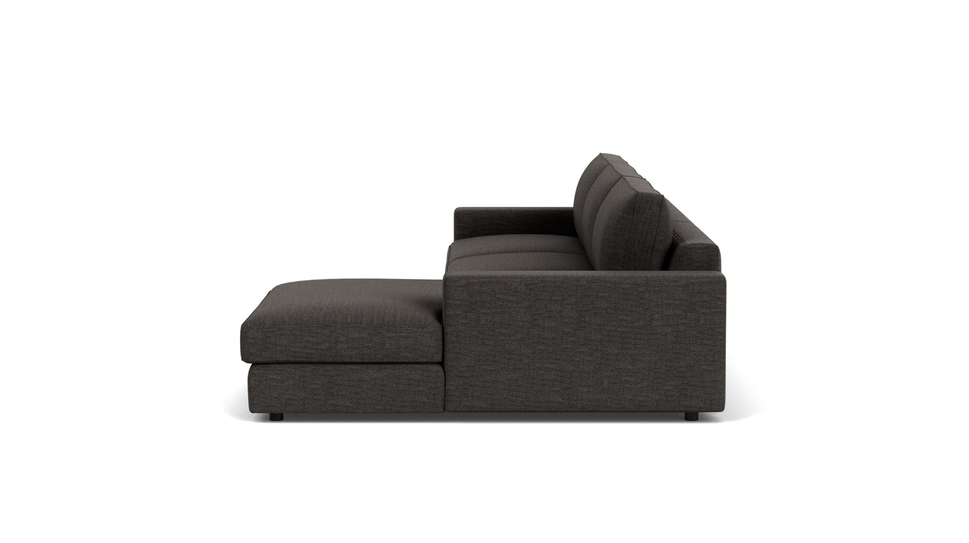 Cello 2-Piece Sectional Sofa With Chaise - Key Largo Anthracite - 1.5 inch leg Image - 6