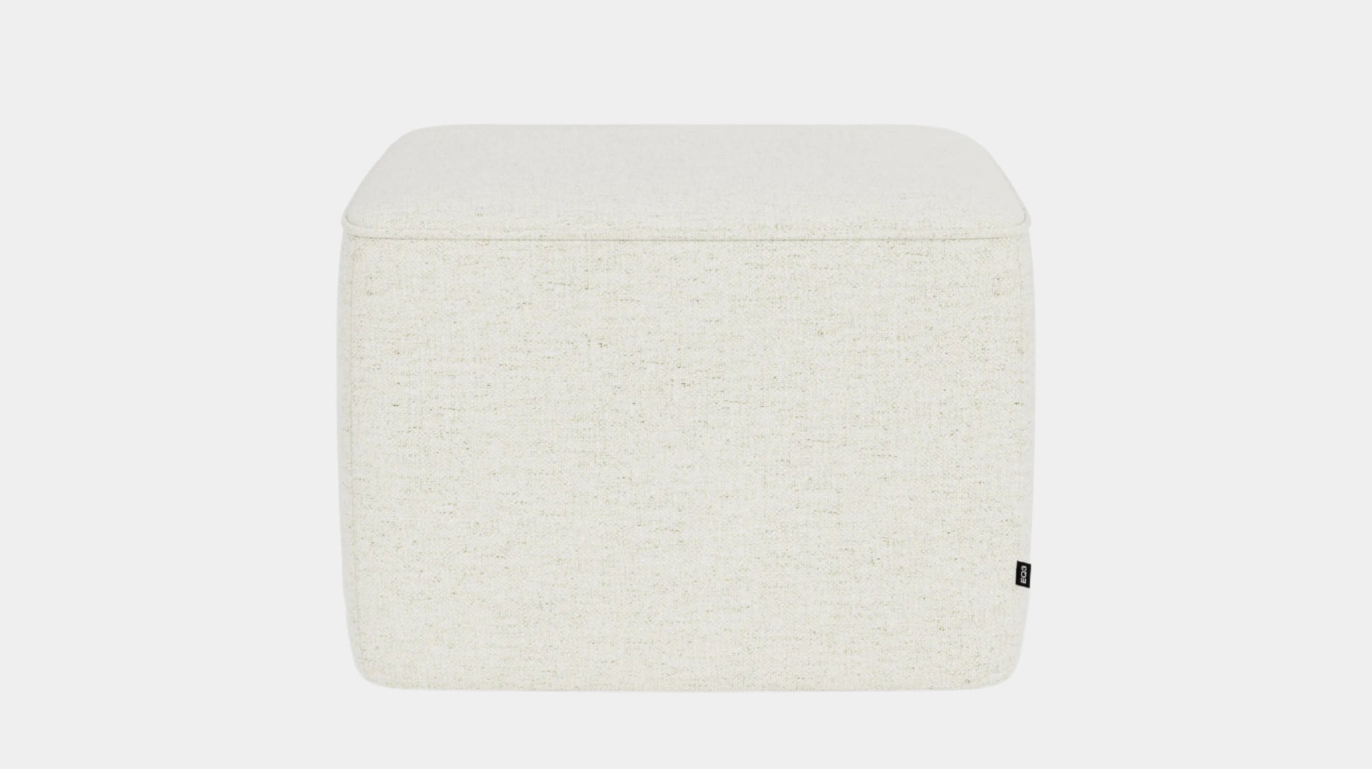 The Wander Square Ottoman - Ceder Oatmeal - glide feet  Image - 1