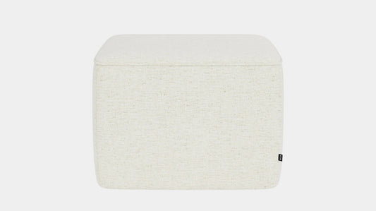 The Wander Square Ottoman - Ceder Oatmeal - glide feet  Image - 1