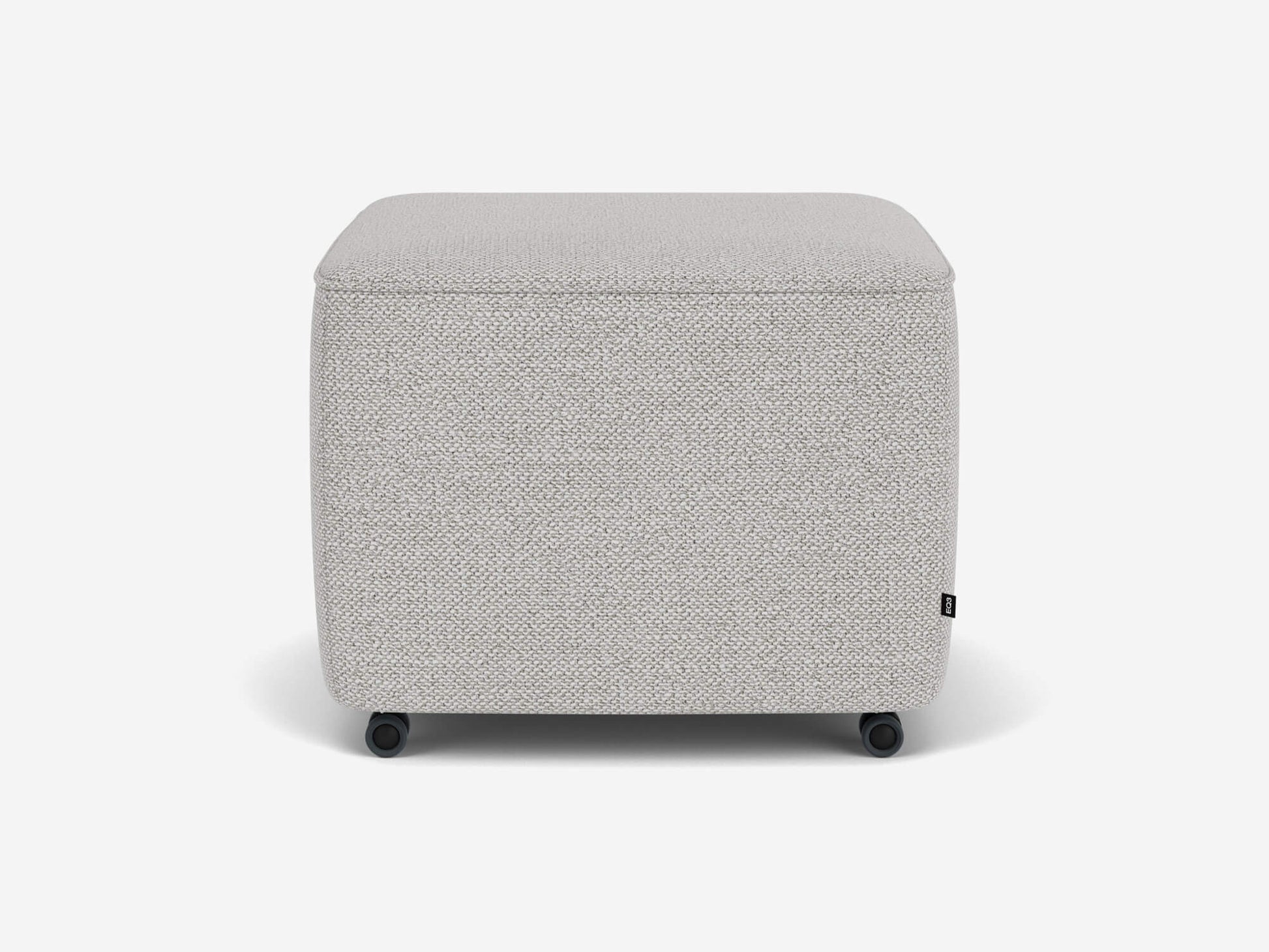 The Wander Square Ottoman - Ceder Oatmeal - glide feet  Image - 5