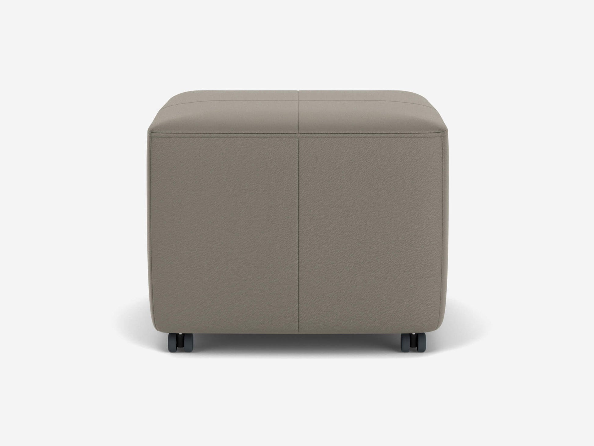 The Wander Square Ottoman - Ceder Oatmeal - glide feet  Image - 7